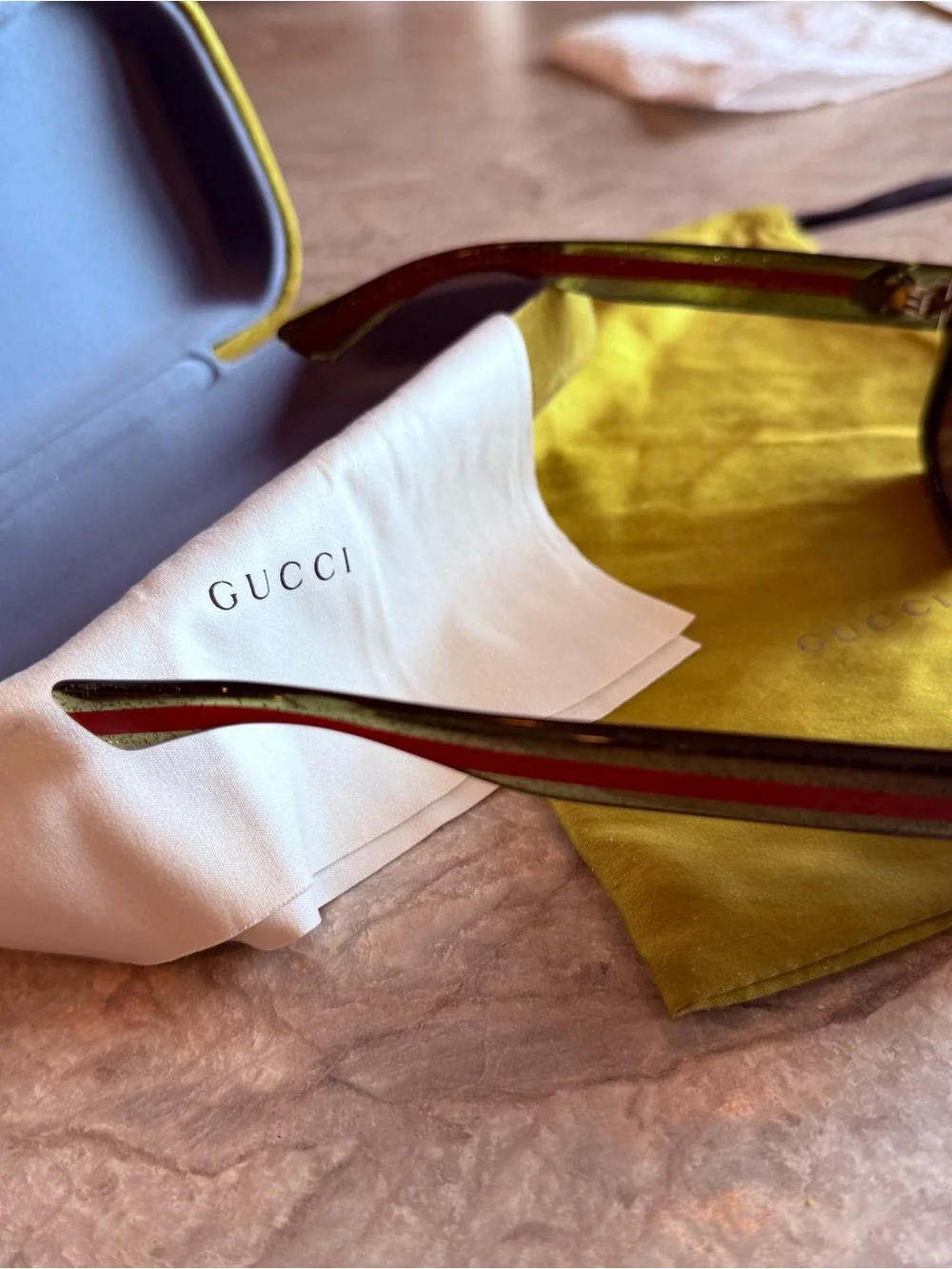 Gucci Women's Black Oversized Sunglasses with Dark Lenses